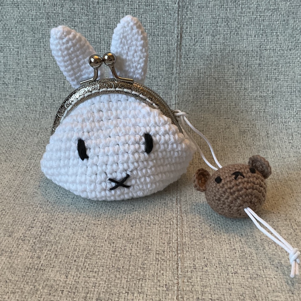 Handmade bunny coins purse